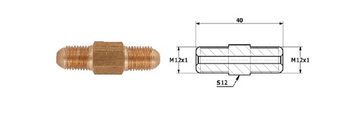 PRZEWODY HAMULCOWE ŁĄCZNIK PRZEWODÓW HAM. ZEW. M 12X1 SF ZEW M 12X1 SF