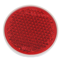 WAŚ Odblask Okrągły Ze Śrubą Czerwony FI 75MM FI75SC