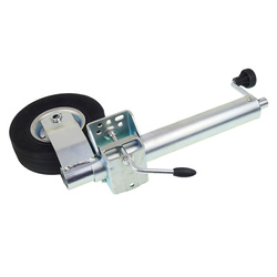 GMP KOŁO PODPOROWE PRZYCZEPKI 350kg - FI 60mm - WYSUW 230MM Z UCHWYTEM, KOŁO GUMOWE Z FELGĄ STALOWĄ, HMIN=525MM GMP14270770H