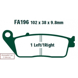EBC Klocki Hamulcowe Motocyklowe SFA196 EBCSFA196 do YAMAHA YP 250 R X-MAX SPORT (11-12)/ YP 125 MAJESTY FA (02)/ XC 300 VERSITY (06)