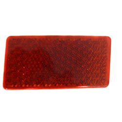 ODBLASK PROSTOKĄTNY PRZYKLEJANY CZERWONY 95X45MM UO031