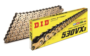 D.I.D ŁAŃCUCH NAPĘDOWY MOTO. DID 530 X-RING (4100AN) (ROZKUTY+OGNIWO)