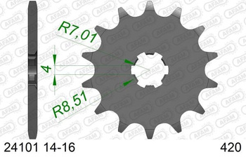 AFAM Zębatka Napędowa Przód MOTO 15 Zębów STALOWA 24101-15