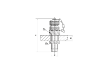 Przyłącze pomiarowe grodziowe M16x2 zewn. zat. metal. S122PP000C - Minipress