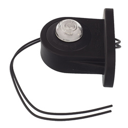 WAŚ LAMPA OBRYSOWA BIAŁA DIODOWA NA PODSTAWIE OWALNEJ KRÓTKA PRAWA 12/24V W21.4P