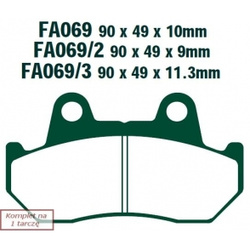 EBC KLOCKI HAMULCOWE EBCFA069 do HONDA XL 600 (85-87)/ CBX 1000 B/C (81-82)/ CB 900 (82-83)/ CB 1100 (80-83)