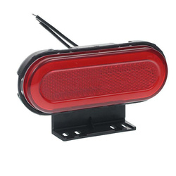 WAŚ LAMPA OBRYSOWA CZERWONA DIODOWA Z UCHWYTEM I ODBLASKIEM, OWALNA 12/24V W198 - CZ
