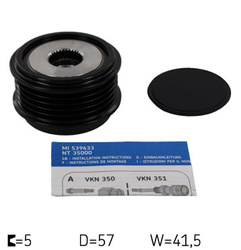 SKF Koło pasowe alternatora Hyundai i20 i30 VKM06505