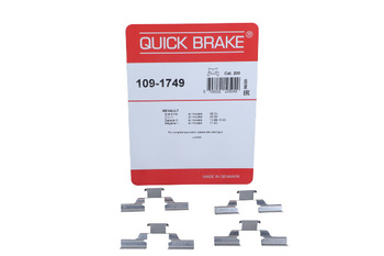QUICK BRAKE ZESTAW INSTALACYJNY KLOCKÓW HAMULCOWYCH RENAULT TYŁ CLIO/MEGANE/MODUS/SCENIC 00- QB109-1749