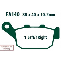 EBC KLOCKI HAMULCOWE MOTO HONDA FES 125 37716 PANTHEON (03-06)