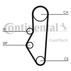CONTITECH Pasek rozrządu CT525 PEUGEOT 1,6 113Z / CITROEN