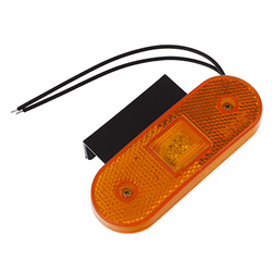 LAMPA OBRYSOWA POMARAŃCZOWA DIODOWA OWALNA, Z UCHWYTEM, Z ODBL, 12/24V - MB W47