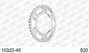AFAM ZĘBATKA NAPĘDZANA TYŁ MOTO STALOWA OCYNKOWANA SREBRNA