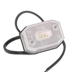 FRISTOM Lampa obrysowa biała diodowa z odblaskiem i przewodem FT-001 B LED