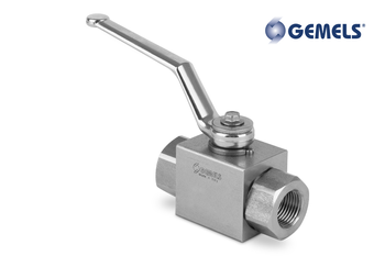 Zawór kulowy odcinający 2-drogowy 1/4" BSP DN06 500Bar stal nierdzewna 316L GE2GGT15044A000 - Gemels