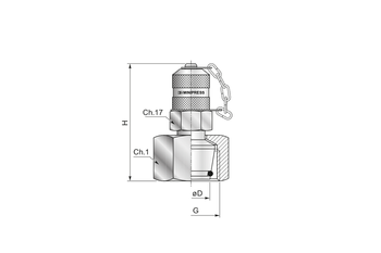 Przyłącze pomiar. stożkowe wg DIN 3865 L10 M16x1,5 zat. metal. S11016X15C - Minipress