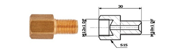 Łącznik Przewodów Hamulcowych Wew. M 12x1 DF + Zew M 10x1 DF