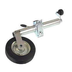 GMP KOŁO PODPOROWE PRZYCZEPKI 150kg - FI 48mm - WYSUW 220MM Z UCHWYTEM, KOŁO GUMOWE Z FELGĄ STALOWĄ, HMIN=500MM GMP14270760H