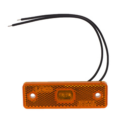 LAMPA OBRYSOWA POMARAŃCZOWA DIODOWA 12/24V W44D