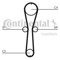 CONTITECH Zestaw paska rozrządu z pompą wody RENAULT 1,2 CT915WP1
