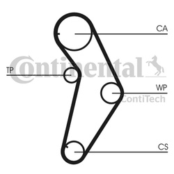 CONTITECH Pasek rozrządu CT927 FIAT PUNTO 1,2 (108 Z., Silniki 60-75)
