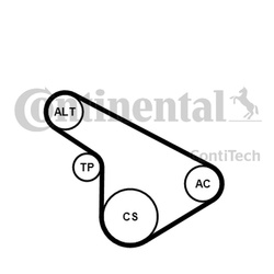 CONTITECH Zestaw paska wielorowkowego 5PK1212K1 OPEL 1.4/1.6/1.8
