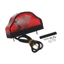 SERTPLAS Lampa Oświetlenia Tablicy Rejestracyjnej Diodowa, Klosz Biały, Czerwona, 12/24V U0250LLEDRED