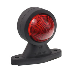 KLOSZ-MOT LAMPA OBRYSOWA BIAŁO-CZERWONA NA WYSIĘGNIKU PROSTYM, L/P, KRÓTKA , 12/24V JLO-4.A