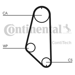 CONTITECH Pasek Rozrządu CT720 do Opel 1.8-2.0 90-, 111 zębów