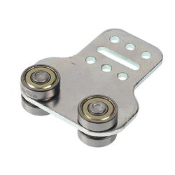 ROLKA CYNKOWANA PODWÓJNA L=68MM, FI 19 KÓŁKO PROSTE Z ŁOŻYSKIEM 19X20MM RSM