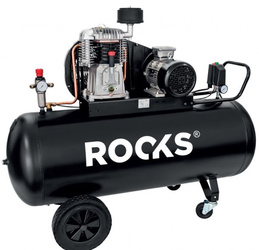 ROOKS Kompresor tłokowy 100 L - 3 KM - 231 L/min - 10 Bar - 230V - BLACK OK-04.1106