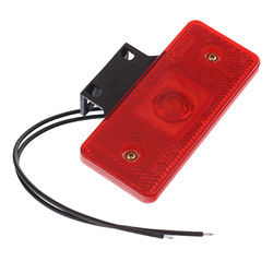 WAŚ LAMPA OBRYSOWA CZERWONA DIODOWA Z UCHWYTEM, 4 DIODY, 12/24V W17DC