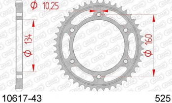 AFAM ZĘBATKA NAPĘDZANA TYŁ MOTO STALOWA CZARNA