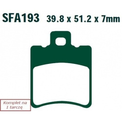 EBC Klocki Hamulcowe Motocyklowe SFA193 EBCSFA193 do APRILIA MOJITO CUSTOM 50 (04-12)/ AREA 51 (98-02) SUZUKI AY 50 KATANA (97-04)
