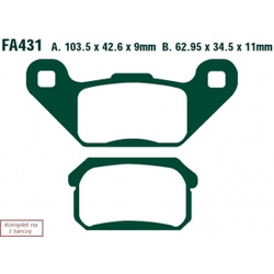 EBC Klocki Hamulcowe Motocyklowe EBCFA431R PGO 250 BUG