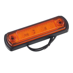 HORPOL LAMPA OBRYSOWA POMARAŃCZOWA DIODOWA NA PODSTAWIE GUMOWEJ PROSTEJ, 12/24V LD676