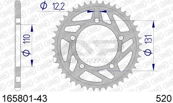AFAM ZĘBATKA NAPĘDZANA TYŁ MOTO ALUMINIOWA ANODOWANA GUN METAL