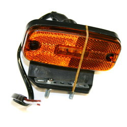 LAMPA OBRYSOWA POMARAŃCZOWA DIODOWA Z UCHWYTEM, 112X50MM, 24V 1651L