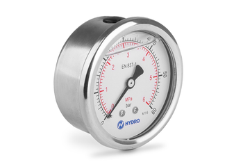 Manometr glicerynowy DN63 tylny 1/4” (0-60)bar M63TL1/4(0-60)H HYDRO - Hydro ZNPHS