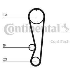 CONTITECH Pasek rozrządu CT827 TOYOTA 1,6 117Z