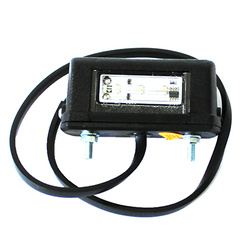 HORPOL LAMPA OŚWIETLENIA TABLICY REJESTRACYJNEJ DIODOWA, KLOSZ BIAŁY, CZARNA,MAŁA,12/24V LTD665