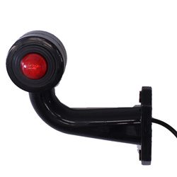 GMP LAMPA OBRYSOWA BIAŁO-CZERWONA DIODOWA NA WYSIĘGNIKU ŁAMANYM, LEWA KRÓTKA GMP1017LH