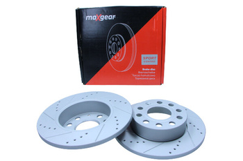 MAXGEAR TARCZA HAM. VW T. GOLF5/A3/TOURAN/OCTAVIA/CADDY NAWIERCANA I NACINANA, Z POWŁOKĄ ANTYKOROZYJNĄ