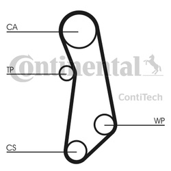 CONTITECH Zestaw Paska Rozrządu CT1115WP1 Fiat 1,2-1,4B z Pompą Wody