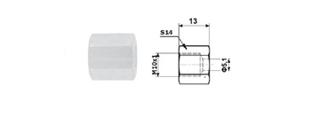 Końcówka przewodu hamulcowego KON.TYP22 nakrętka M10x1