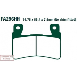 EBC Klocki Hamulcowe Motocyklowe FA296HH EBCFA296HH do HARLEY DAVIDSON® XR 1200 X (10-12) HONDA CBR 600 (03-06)