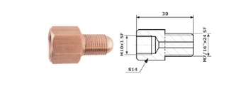PRZEWODY HAMULCOWE ŁĄCZNIK PRZEWODÓW HAM. WEW. M 10X1 SF + ZEW M 7/16"X24 SF