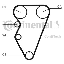 CONTITECH Zestaw rozrządu CT974WP1 do ROVER 214 1.4-1.6 (od 95) z pompą wody