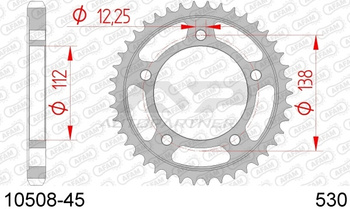 AFAM ZĘBATKA NAPĘDZANA TYŁ MOTO STALOWA OCYNKOWANA SREBRNA