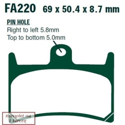 EBC Klocki Hamulcowe Motocyklowe EBCFA220 YAMAHA FZR 250 R